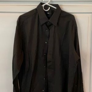 Black French cuff dress shirt.